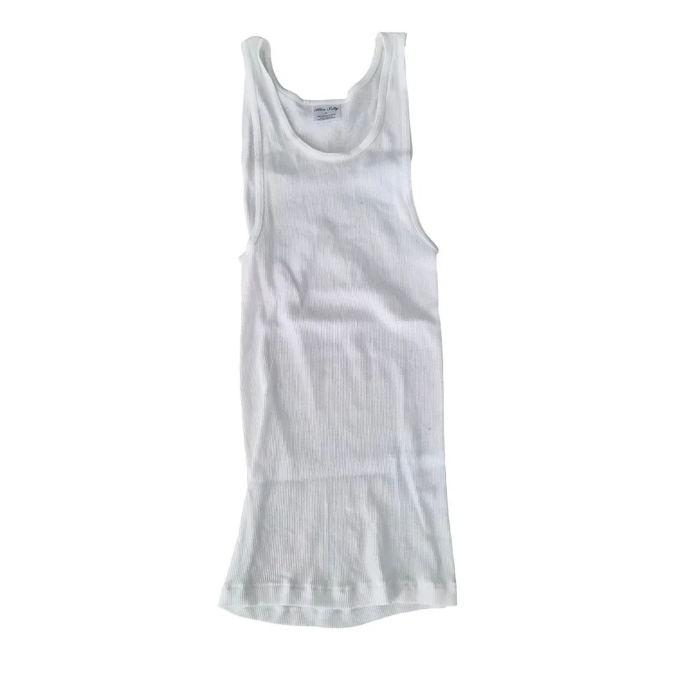 Allen Solly Unisex Ribbed Tank Top 3 Pack White Combed Cotton A-Shirt Medium
